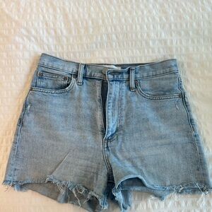 Denim Forum Blue High-Waisted Jean Shorts